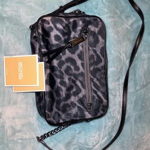Michael Kors Black and Gray Crossbody Bag